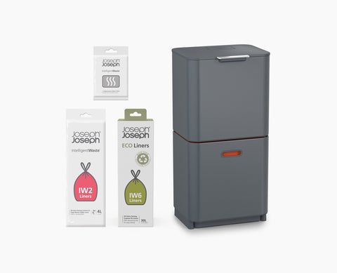 Totem Max 60L Grey Waste & Recycling Bin Starter Set