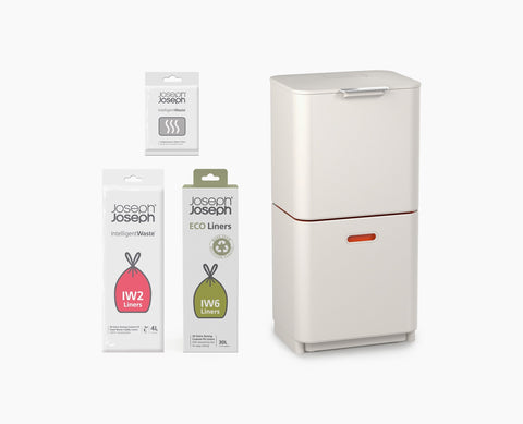 Totem Max 60L Stone Waste & Recycling Bin Starter Set