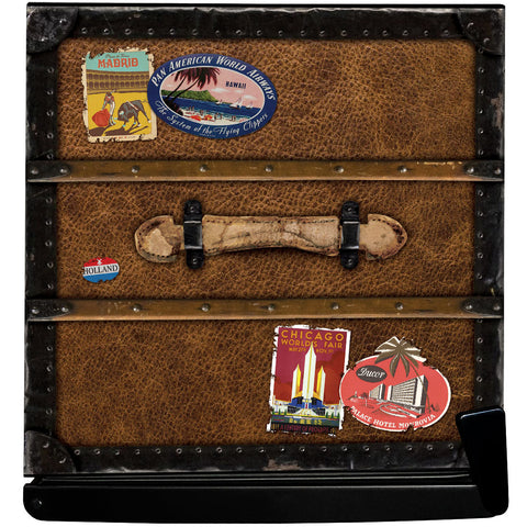 Funky Luggage Case Design Vintage Mini Bar Fridge With Handle And Opener - Add Your Own Initials - Model BC46B-TRAVEL