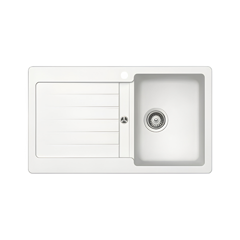 Typos Single Bowl Sink With Drainer | 860 x 500mm