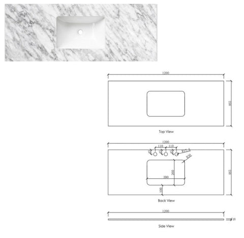 BOSTON Wall Hung Vanity 1200mm Light Grey-Clearance
