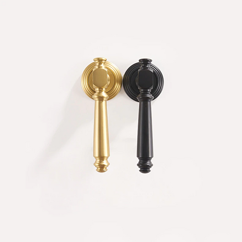 Brooks Solid Brass Door Lever | Black