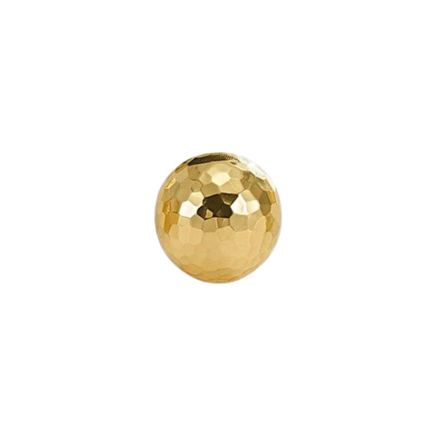 Otto Solid Brass Hammered Spherical Knob | Polished Gold S - L