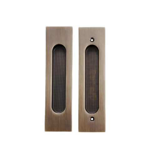 Flush Solid Brass Cavity Pull | Bronze