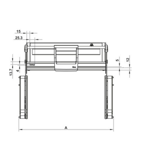 Häfele Utensio overhead drop-down unit in anthracite