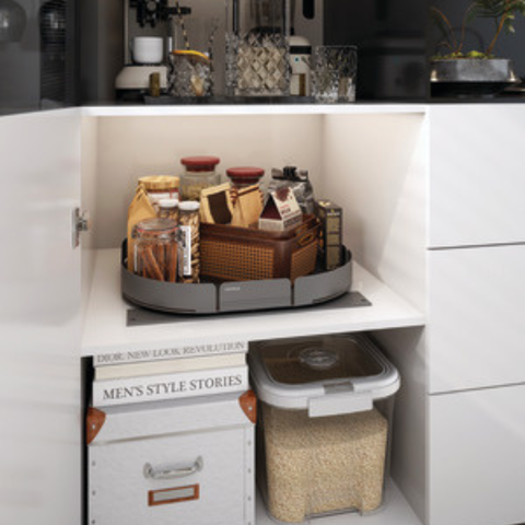 Häfele Utensio Plus revolving shelf in anthracite
