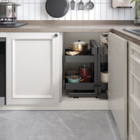 Häfele Utensio Plus corner unit in anthracite