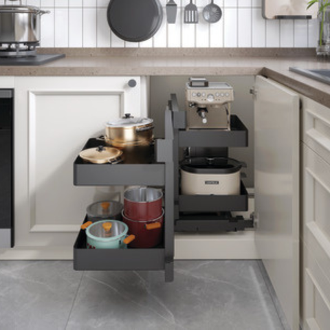 Häfele Utensio Plus corner unit in anthracite