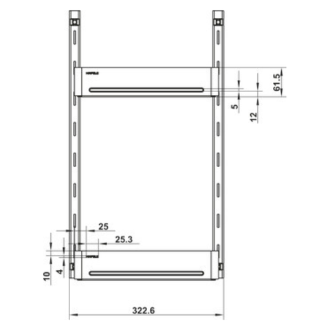 Häfele Utensio Plus door rack in anthracite