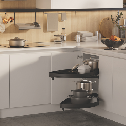 Häfele LeMans corner pull-out in anthracite