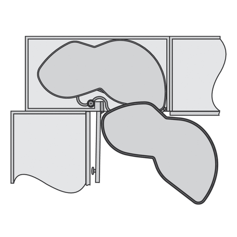 Häfele LeMans corner pull-out in anthracite