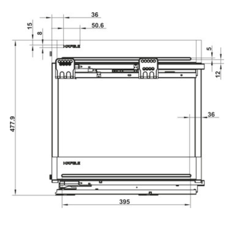 Häfele Utensio Plus base pull-out in anthracite