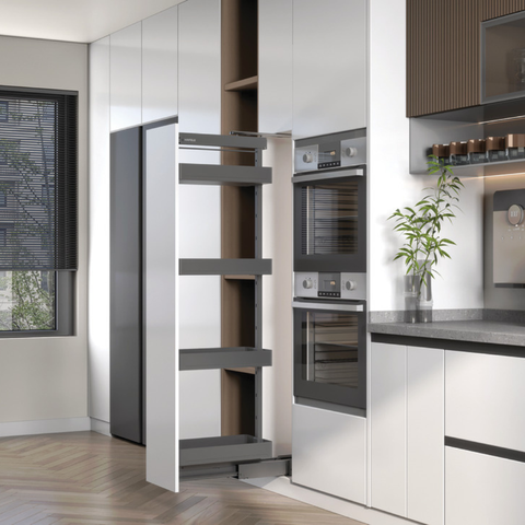 Häfele Utensio tall pantry unit in anthracite