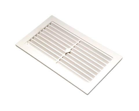 Wall Vent. Colour: White. Overall Size: 240mm x 140mm. Cut Out Size: 225mm x 125mm