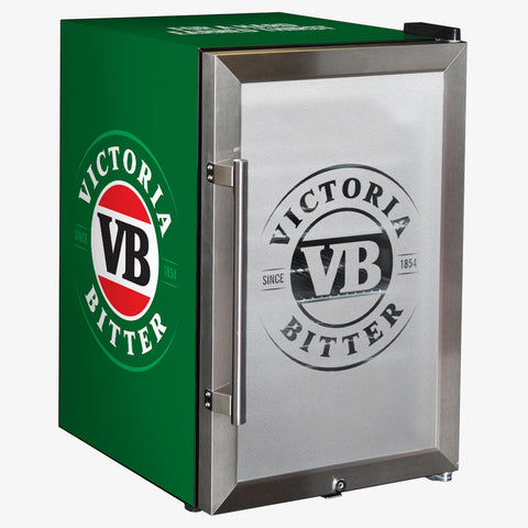 VB Branded Triple Glazed Glass Door Bar Fridge With Cool Frosted Door Logo - Model SC70-SS-VB-V1