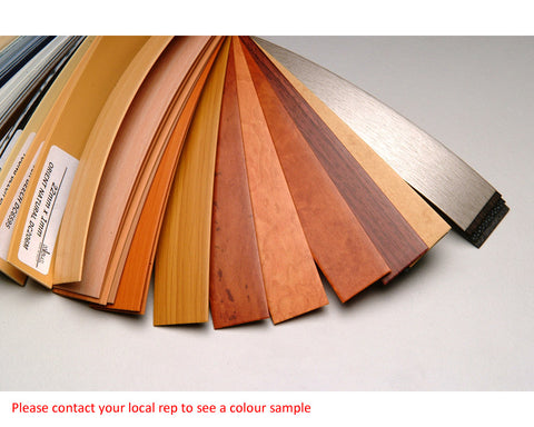 Consolidated Veneers Abs Edging Unglued. Size: 22mm x 1mm x 100M in Black Solid. Sold per 1 roll