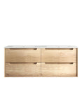 Vanity BYRON Double Bowl Wall Hung 1200mm Natural Oak