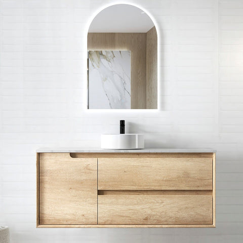 Vanity BYRON Wall Hung 1200mm Natural Oak