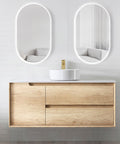 Vanity BYRON Wall Hung 1200mm Natural Oak