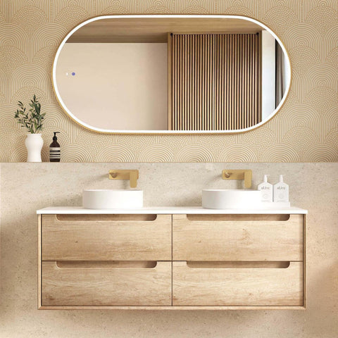 Vanity BYRON Wall Hung 1500mm Natural Oak