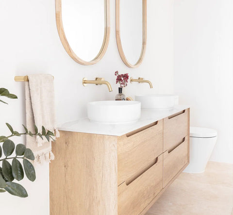 Vanity BYRON Wall Hung 1500mm Natural Oak