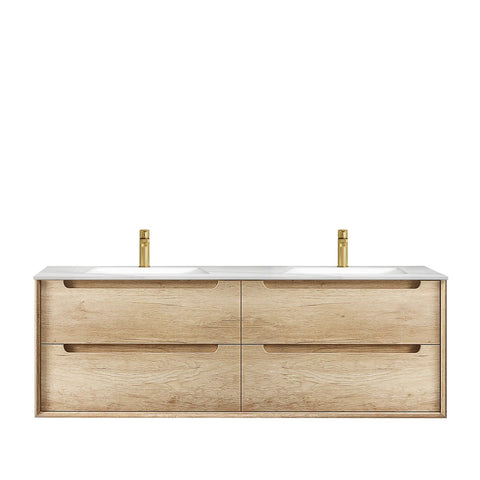 Vanity BYRON Wall Hung 1500mm Natural Oak