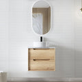 Vanity BYRON Wall Hung 600mm Natural Oak