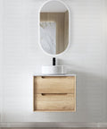 Vanity BYRON Wall Hung 600mm Natural Oak