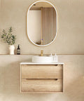 Vanity BYRON Wall Hung 750mm Natural Oak