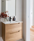 Vanity BYRON Wall Hung 750mm Natural Oak