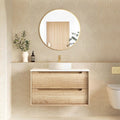 Vanity BYRON Wall Hung 900mm Natural Oak