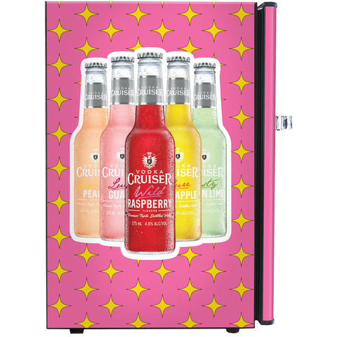 Vodka Cruiser Official Designed Mini Bar Fridge 70 Litre Schmick Brand With Opener - Model BC70B-VC