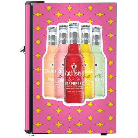 Vodka Cruiser Official Designed Mini Bar Fridge 70 Litre Schmick Brand With Opener - Model BC70B-VC