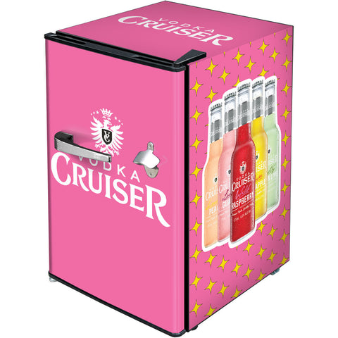 Vodka Cruiser Official Designed Mini Bar Fridge 70 Litre Schmick Brand With Opener - Model BC70B-VC