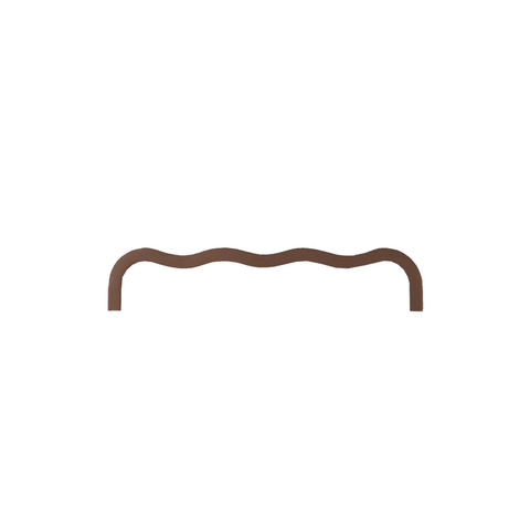 Wavey solid brass handle in bronze finish, modern cabinet and drawer pull