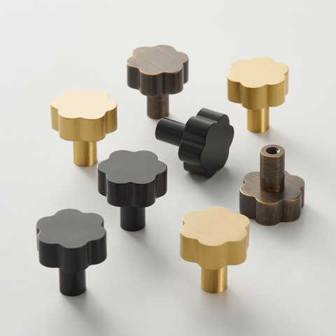 Wavey Solid Brass Knob II | Bronze