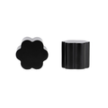 Wavey solid brass knob I in black finish, modern cabinet and drawer handle