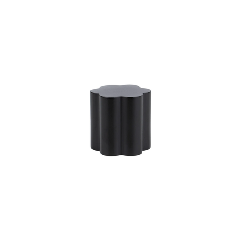 Wavey solid brass knob I in black finish, modern cabinet and drawer handle