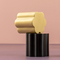 Wavey solid brass knob I in bronze finish, modern cabinet and drawer handle