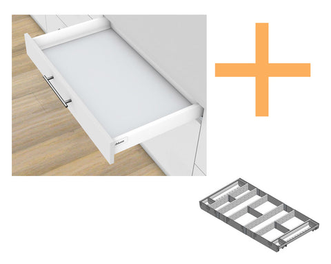 Blum TANDEMBOX antaro Standard Drawer M Height 83MM 500mm with BLUMOTION with ORGA-LINE
