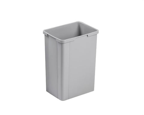 Wesco Waste Bin Bucket Only 26 Litre Grey. Overall bin width: 227mm. Overall bin depth: 305mm. Overall bin height: 430mm.