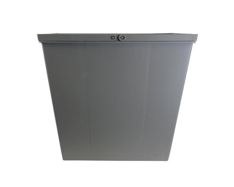 Wesco® 42L waste bin bucket in Grey PVC. Width: 460mm. Depth: 225mm. Height: 500mm