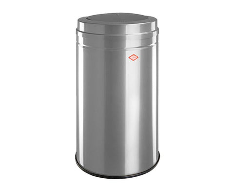 Wesco® 120L Bigswing Bin in Silver. Height: 760mm Width: 445mm Depth: 445mm Diameter: 445mm
