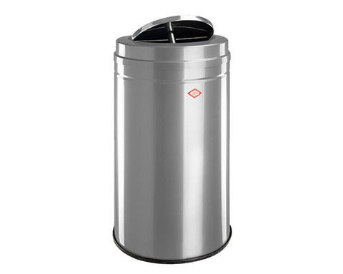 Wesco® 120L Bigswing Bin in Silver. Height: 760mm Width: 445mm Depth: 445mm Diameter: 445mm