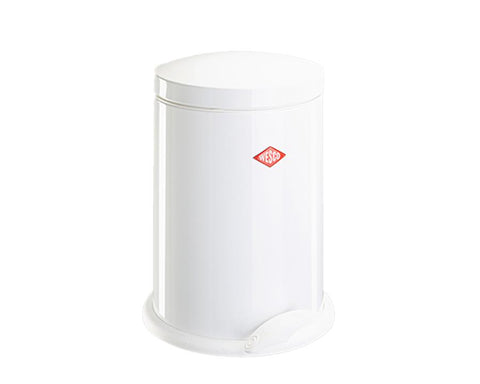 Wesco® 13L Base Softer Bin in Gloss White. Height: 425mm Width: 300mm Depth: 300mm Diameter: 300mm