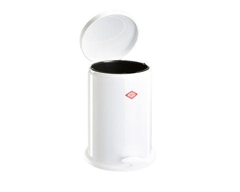 Wesco® 13L Base Softer Bin in Gloss White. Height: 425mm Width: 300mm Depth: 300mm Diameter: 300mm