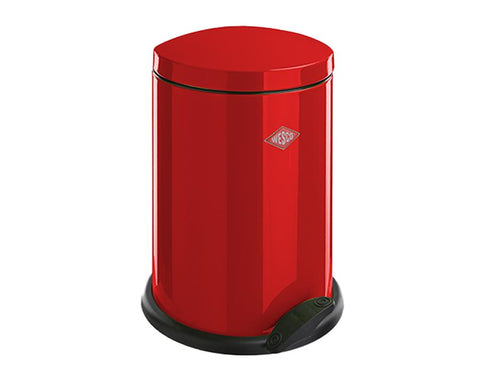 Wesco® 13L Base Softer Bin in Red. Height: 425mm Width: 300mm Depth: 300mm Diameter: 300mm