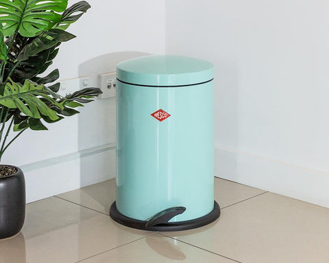 Wesco® 13L Base Softer Bin in Mint. Height: 425mm Width: 300mm Depth: 300mm Diameter: 300mm