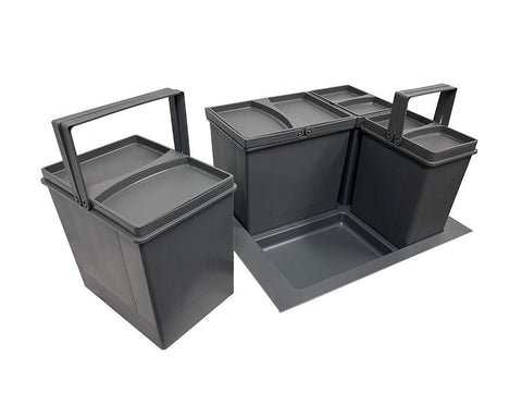 Wesco 50L (2x17L + 2x8L) Flex Waste Bin