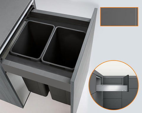 Blum LEGRABOX pure M Height 90.5MM drawer 500MM integrated BLUMOTION 70kg + 52L (2 x 26L) WPBL6052AZ. To suit 600mm cabinet.
